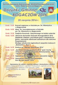 NOWOGRODZKIE DOŻYNKI 2016 - 20 SIERPNIA 2016 BOGACZÓW @ Boisko Sportowe ul. Ogrodowa 